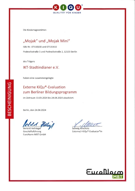 KiQu Zertifikat 2024